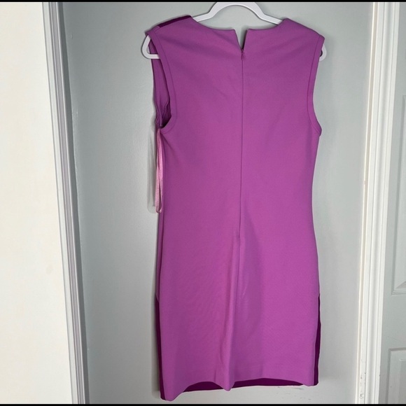 Diane Von Furstenberg CARMELLE KNIT SUITING Purple SHIFT DRESS sz 12. - Picture 6 of 9
